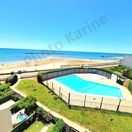 Appartement 1Ere Ligne Piscine Terrasse Au Bord De La Plage Front De Mer Avec 6 Velos Palavas-les-Flots Exterior photo